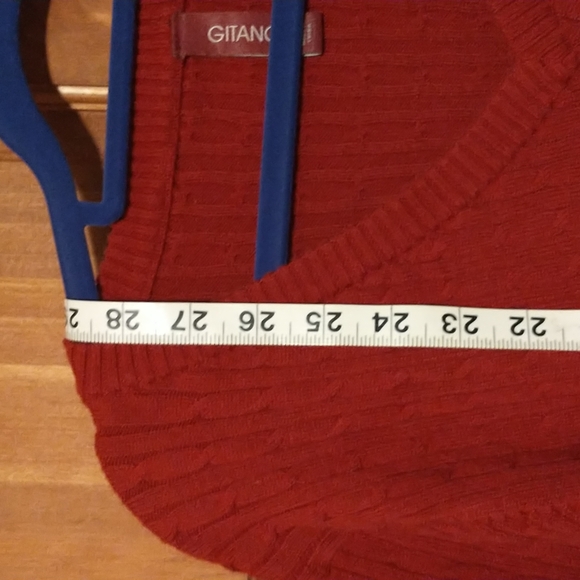 Gitano woman's size 26/28-cotton 3/4 sleeve v-neck sweater - Picture 4 of 7